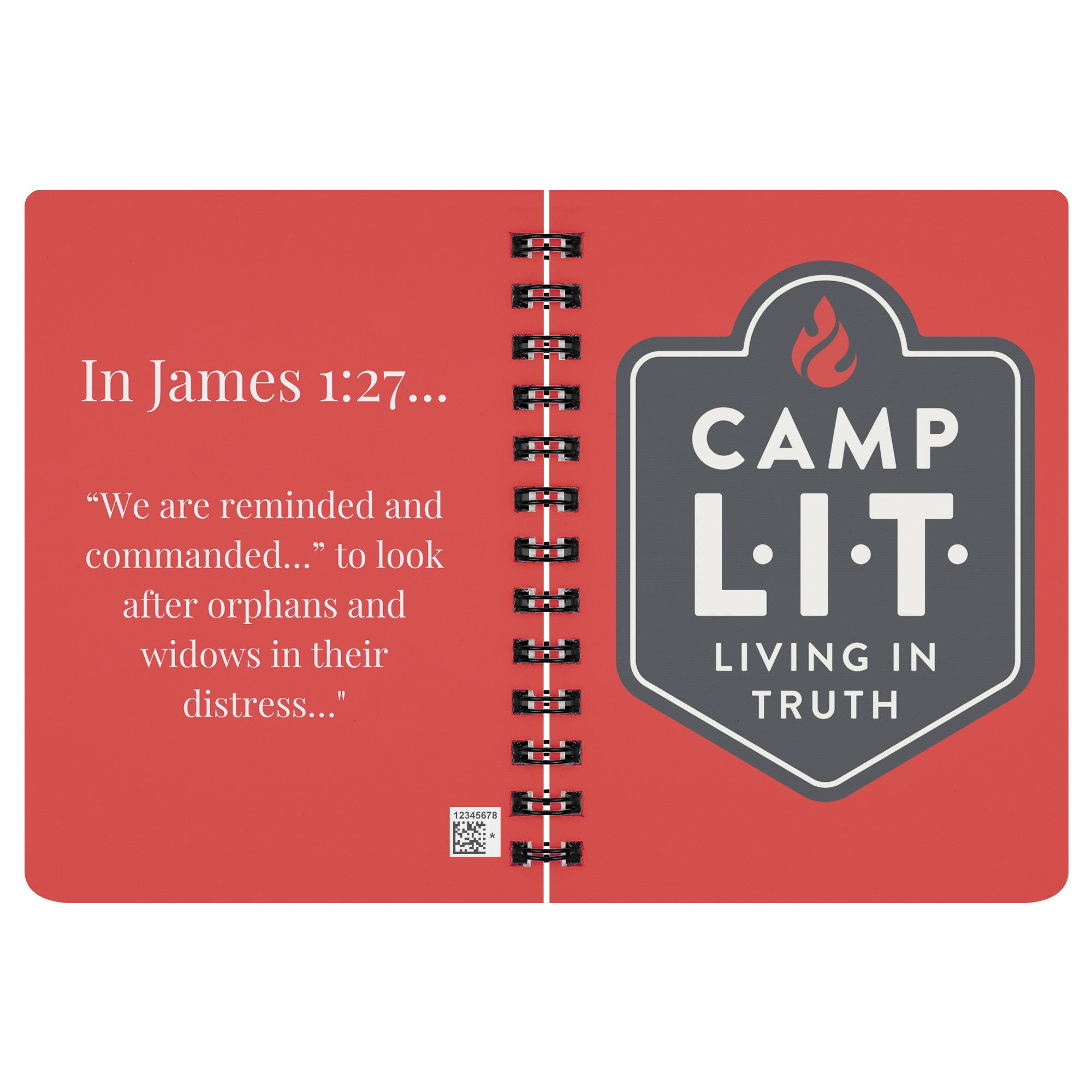 Camp L.I.T. Spiralbound Notebook - Red