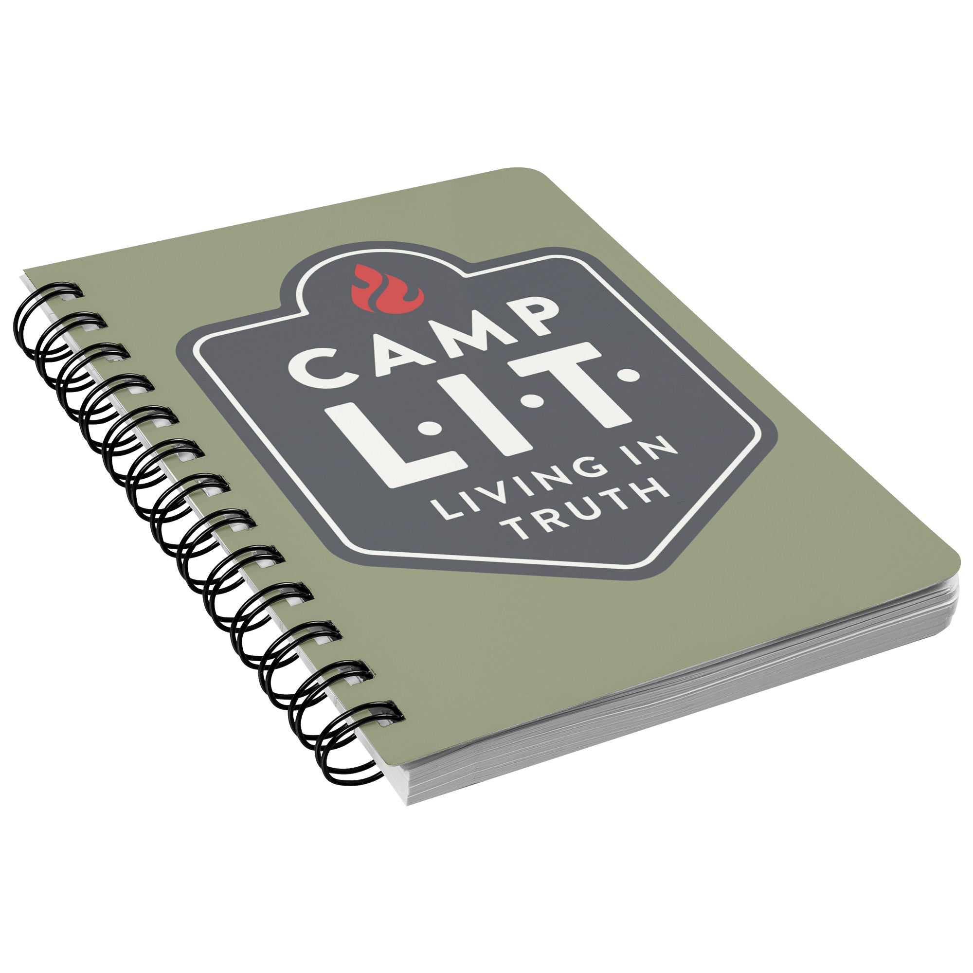 Camp L.I.T. Spiralbound Notebook - Green